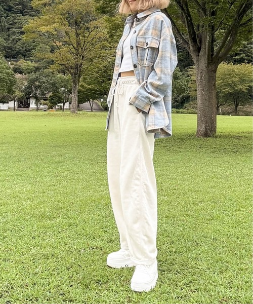 CURA CLOSET(キュラ クローゼット)の「【hada_meguuu select】チェック柄シャツ(シャツ/ブラウス・レディース・レッド/ブラック/ブラウン/ブルー・フリー)」の19枚目の写真