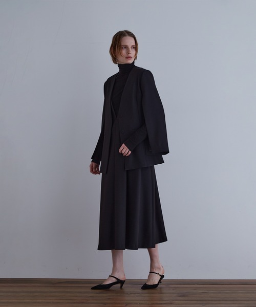 ◇2WAYツイルスリットジャケット（ノーカラージャケット）｜LE PHIL