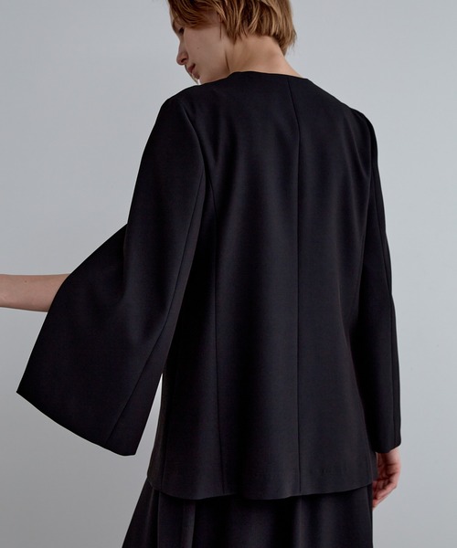 ◇2WAYツイルスリットジャケット（ノーカラージャケット）｜LE PHIL