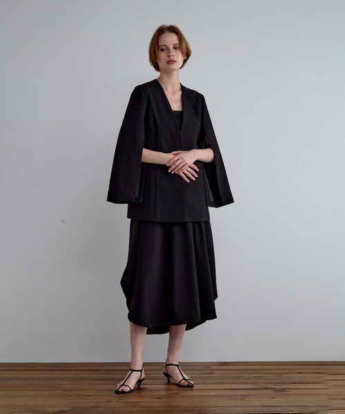 新品 2WAYツイルスリットジャケット ◇2WAYツイルスリットジャケット（ノーカラージャケット）｜LE PHIL