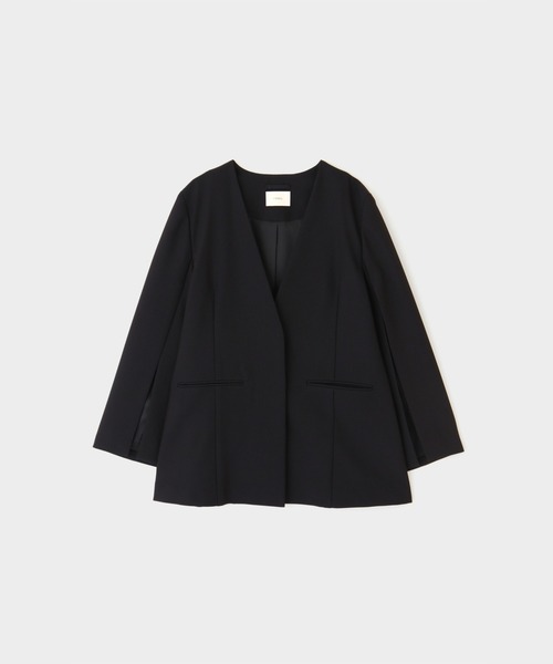 ◇2WAYツイルスリットジャケット（ノーカラージャケット）｜LE PHIL