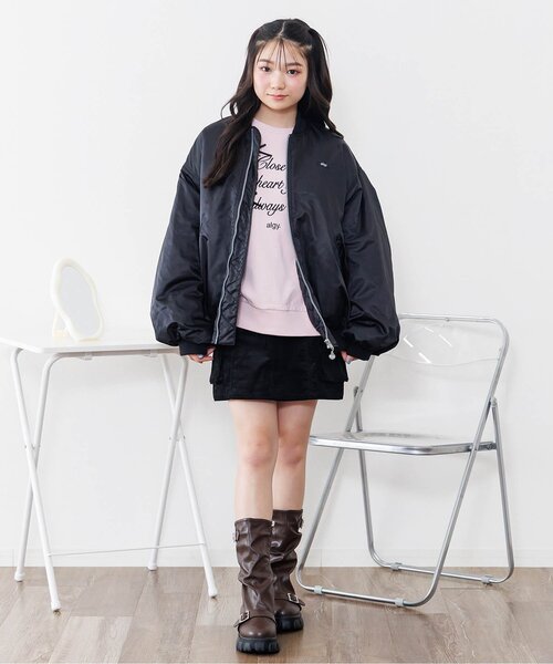 algy（アルジー）の「BIG裏キルトMA1（ブルゾン・キッズ・ブラック/カーキ・XX-SMALL/X-SMALL/SMALL/MEDIUM）」の22枚目の写真