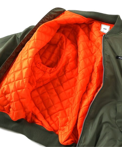algy（アルジー）の「BIG裏キルトMA1（ブルゾン・キッズ・ブラック/カーキ・XX-SMALL/X-SMALL/SMALL/MEDIUM）」の12枚目の写真