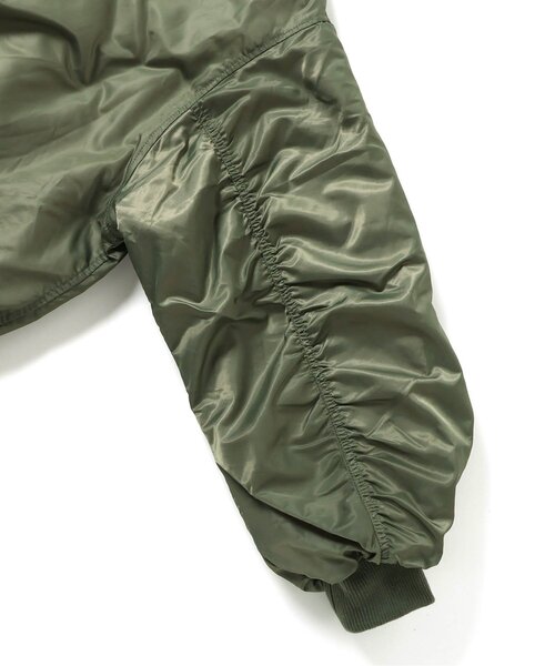 algy（アルジー）の「BIG裏キルトMA1（ブルゾン・キッズ・ブラック/カーキ・XX-SMALL/X-SMALL/SMALL/MEDIUM）」の3枚目の写真