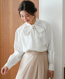 【2WAY】リボンギャザー ブラウス