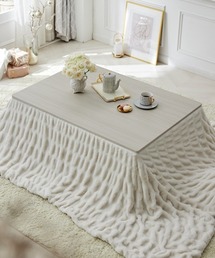 COCOPLATZ interior（ココプラッツインテリア）の「くしゅくしゅラビットファー調こたつ掛け布団│長方形 235×185cm【フルーエ/大人可愛い】（寝具・キッズ）」