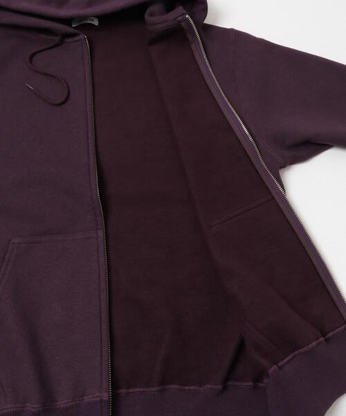 FORK&SPOON（フォークアンドスプーン）の「FORK&SPOON　リサイクルコットン裏毛ジップフーディー（パーカー・メンズ・パープル系その他/ブラック・5/4）」の16枚目の写真