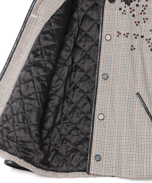 MSGM(エムエスジーエム)の「FLOWERビーズ チェックブルゾン(ブルゾン・レディース・ベージュ系・38)」の4枚目の写真