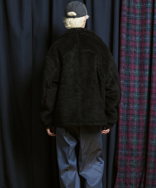 MAISON SPECIAL（メゾンスペシャル）の「《UNISEX》Prime-Over Boa Blouson/プライムオーバーボアブルゾン【MAISON SPECIAL/メゾンスペシャル】（ブルゾン・メンズ・チャコールグレー/グレイッシュベージュ/ブラック/ブルー・0/2/1）」の11枚目の写真