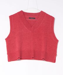 Mag.（マグ）の「【ショート丈Vネックニットベスト】（ベスト）」