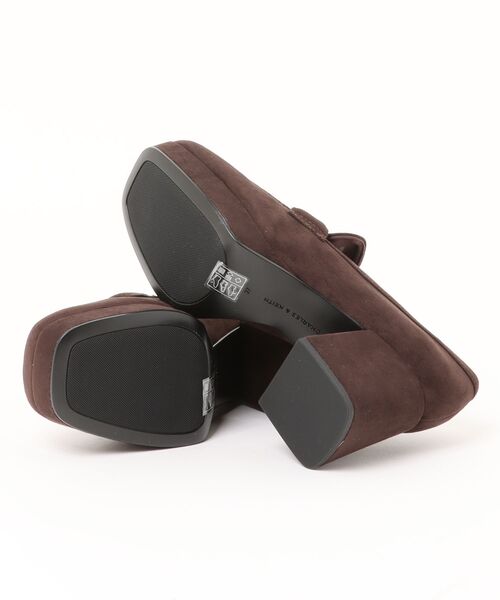 プラットフォーム ブロックヒールローファーパンプス（ローファー