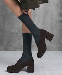 CHARLES & KEITH | プラットフォーム ブロックヒールローファーパンプス(ローファー)