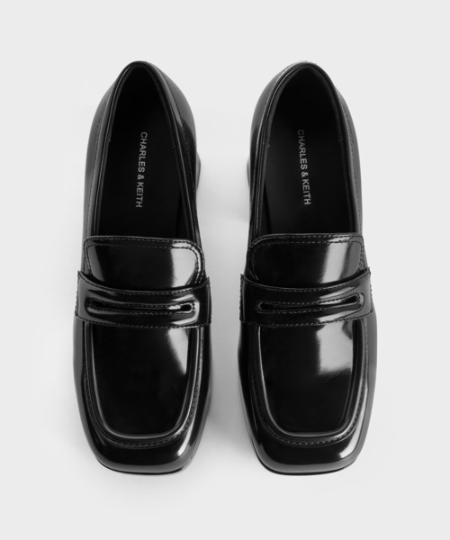 プラットフォーム ブロックヒールローファーパンプス（ローファー