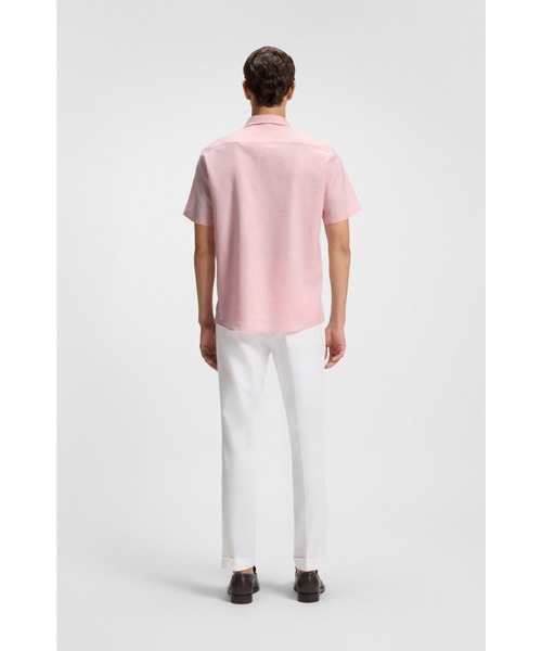 BOSS(ボス)の「スリムフィットシャツ ストレッチリネン(シャツ/ブラウス・メンズ・ライトピンク・S/M/XXL/L/XL)」の4枚目の写真