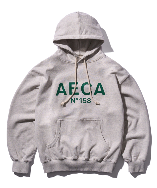 AECA(エイカ)の「BIG LOGO PULLOVER HOODIE-MELANGE OATMEAL(パーカー・レディース・その他・MEDIUM/LARGE/SMALL/X-LARGE)」の1枚目の写真