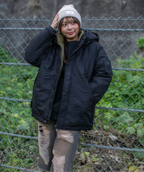 セール】《ミリタリーデザイン×あったか中綿》レディース フードコート