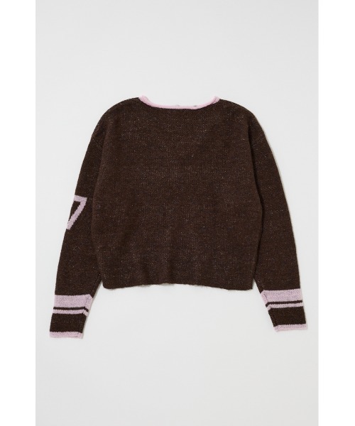 MOUSSY(マウジー)の「SHAGGY NUMBERING セーター(ニット/セーター・レディース・ライトベージュ/ブラウン/ネイビー・FREE)」の10枚目の写真