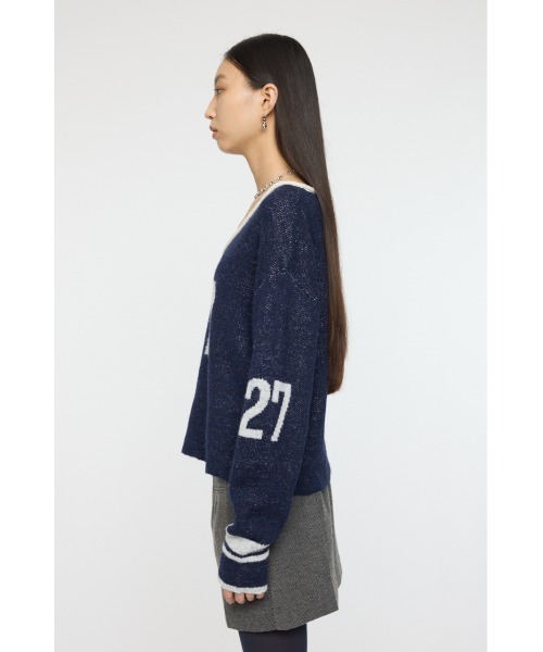 MOUSSY(マウジー)の「SHAGGY NUMBERING セーター(ニット/セーター・レディース・ライトベージュ/ブラウン/ネイビー・FREE)」の17枚目の写真