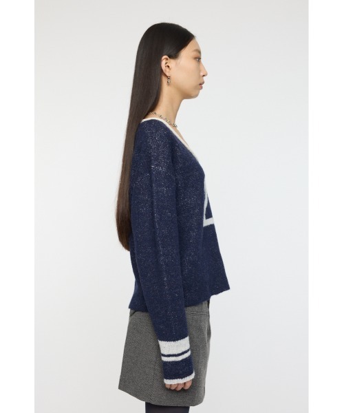 MOUSSY(マウジー)の「SHAGGY NUMBERING セーター(ニット/セーター・レディース・ライトベージュ/ブラウン/ネイビー・FREE)」の18枚目の写真