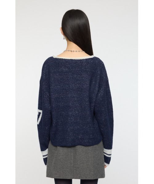 MOUSSY(マウジー)の「SHAGGY NUMBERING セーター(ニット/セーター・レディース・ライトベージュ/ブラウン/ネイビー・FREE)」の19枚目の写真