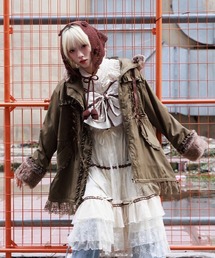 axes femme(アクシーズファム)の編上×フリルモッズコート(モッズコート)