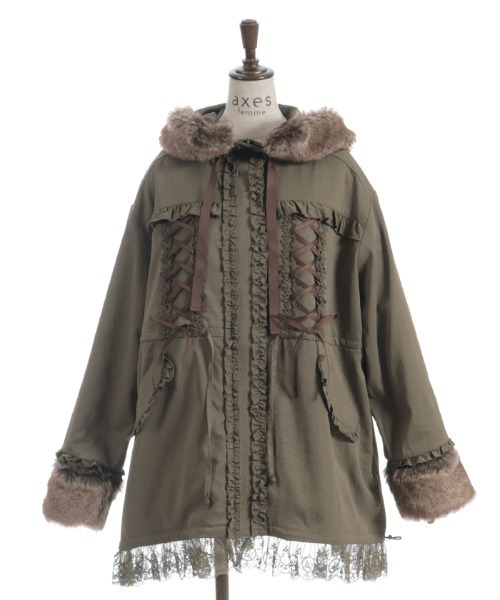 axes femme（アクシーズファム）の「編上×フリルモッズコート（モッズ