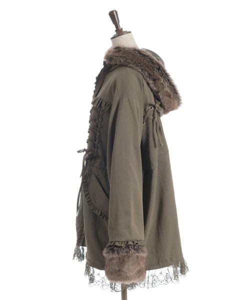 axes femme（アクシーズファム）の「編上×フリルモッズコート（モッズコート・レディース・カーキ/ブラック・FREE）」の17枚目の写真