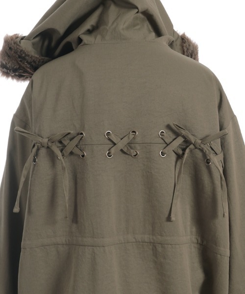axes femme（アクシーズファム）の「編上×フリルモッズコート（モッズコート・レディース・カーキ/ブラック・FREE）」の12枚目の写真
