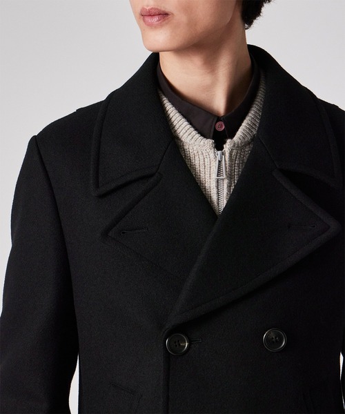 ☆未使用・タグ付☆ ポールスミス ウールメルトン チンストラップベルトピーコート Paul Smith】ピーコート メルトン (Paul Smith/ピーコート) 232110