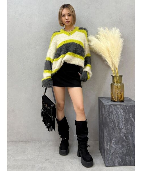 PSYCHIC FEVER × EVRIS】ボーダーシャギーニット