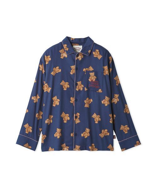 セール】【HOLIDAY】【HOMME】ベア柄ネルシャツ（ルームウェア