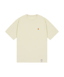 GRAVER（グレーバー）の「[UNISEX] Duck Face Embroidered Smile Short Sleeve Tee_Sand Beige（Tシャツ/カットソー・メンズ）」