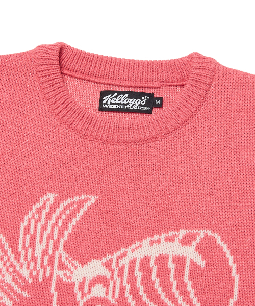 WKNDRS(ウィーキャンドース)の「KELLOGGS KNIT SWEATER (PINK)(ニット/セーター・レディース・その他・LARGE/X-LARGE/MEDIUM)」の3枚目の写真