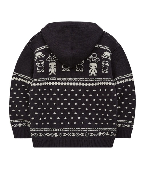 HOODHOOD（フッドフッド）の「【UNISEX】HOODHOOD／エイリアンニットジップ（ニット/セーター・レディース・ベージュ/ネイビー・MEDIUM/LARGE）」の6枚目の写真