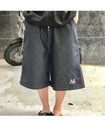 Brando Bermuda Denim Half Pants Unisex (Black, Medium Blue)