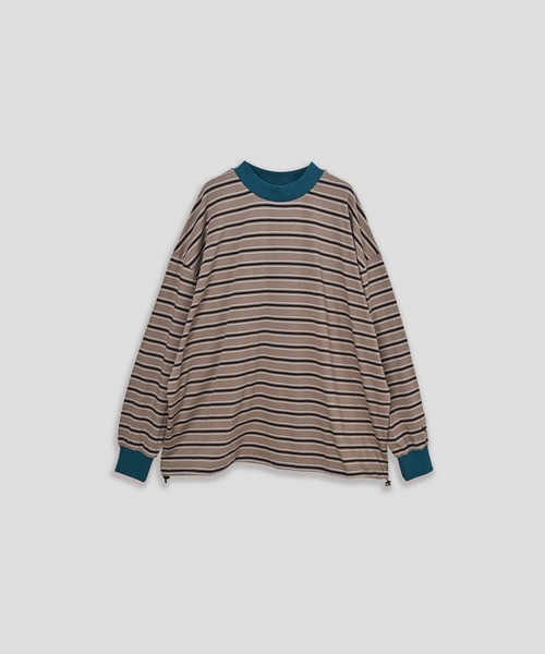 Kelen(ケレン)の「「KELEN MENS / ケレン メンズ」BALLOON BORDER TOP(Tシャツ/カットソー・メンズ・レッド/グレイッシュベージュ/ネイビー・40/38/42)」の2枚目の写真