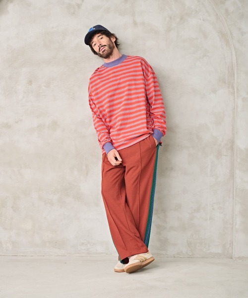 Kelen(ケレン)の「「KELEN MENS / ケレン メンズ」BALLOON BORDER TOP(Tシャツ/カットソー・メンズ・レッド/グレイッシュベージュ/ネイビー・40/38/42)」の10枚目の写真