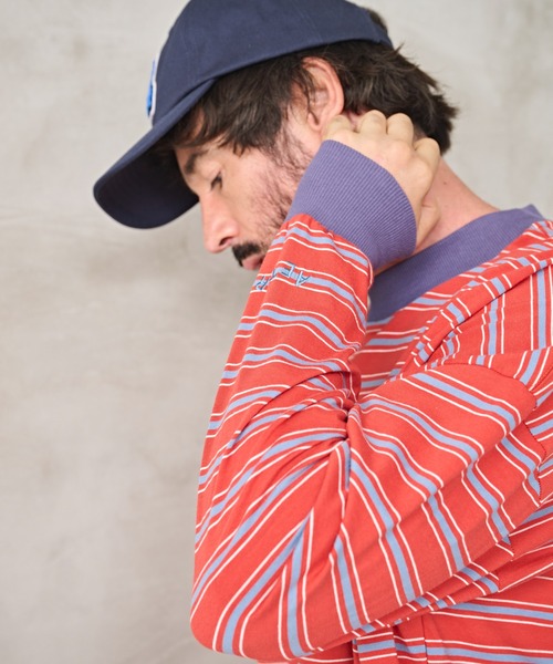 Kelen(ケレン)の「「KELEN MENS / ケレン メンズ」BALLOON BORDER TOP(Tシャツ/カットソー・メンズ・レッド/グレイッシュベージュ/ネイビー・40/38/42)」の11枚目の写真