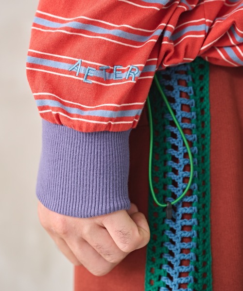 Kelen(ケレン)の「「KELEN MENS / ケレン メンズ」BALLOON BORDER TOP(Tシャツ/カットソー・メンズ・レッド/グレイッシュベージュ/ネイビー・40/38/42)」の13枚目の写真