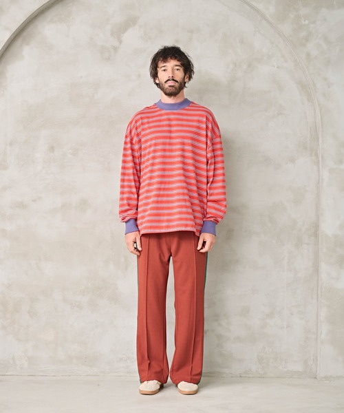 Kelen(ケレン)の「「KELEN MENS / ケレン メンズ」BALLOON BORDER TOP(Tシャツ/カットソー・メンズ・レッド/グレイッシュベージュ/ネイビー・40/38/42)」の16枚目の写真