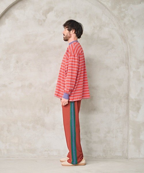 Kelen(ケレン)の「「KELEN MENS / ケレン メンズ」BALLOON BORDER TOP(Tシャツ/カットソー・メンズ・レッド/グレイッシュベージュ/ネイビー・40/38/42)」の17枚目の写真