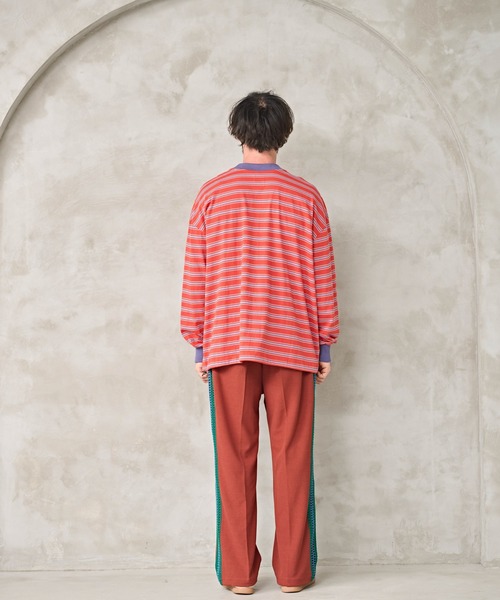 Kelen(ケレン)の「「KELEN MENS / ケレン メンズ」BALLOON BORDER TOP(Tシャツ/カットソー・メンズ・レッド/グレイッシュベージュ/ネイビー・40/38/42)」の18枚目の写真