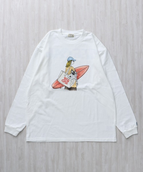 The Endless Summer(エンドレスサマー)の「TES MALIBU GIRL LONG SLEEVE T-SHIRT / ロンT(Tシャツ/カットソー・メンズ・ホワイト/ピンク/アイボリー・SMALL/MEDIUM/LARGE/X-LARGE/XX-LARGE)」の10枚目の写真