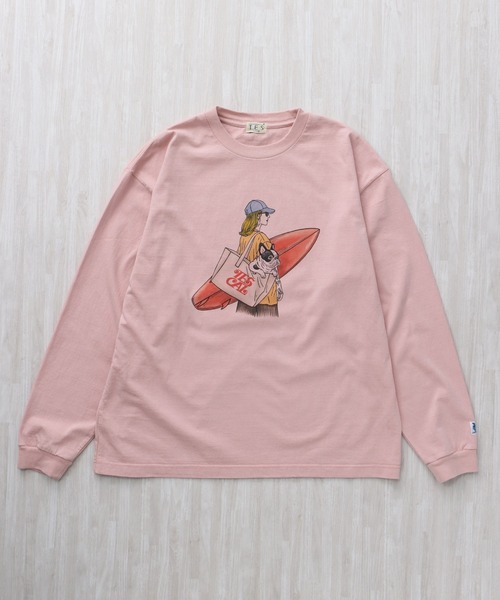 The Endless Summer(エンドレスサマー)の「TES MALIBU GIRL LONG SLEEVE T-SHIRT / ロンT(Tシャツ/カットソー・メンズ・ホワイト/ピンク/アイボリー・SMALL/MEDIUM/LARGE/X-LARGE/XX-LARGE)」の14枚目の写真
