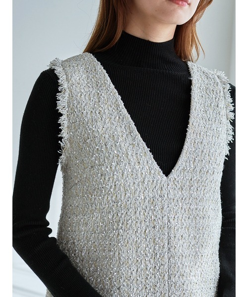 セール】Vネックツイードジャンスカ（ワンピース）｜SNIDEL