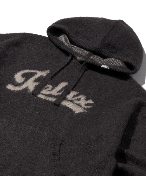 DISCUS ATHLETIC（ディスカス　アスレチック）の「モヘアリラックスロゴニットフードパーカー ダークブラウン（パーカー・レディース・その他・LARGE/MEDIUM/SMALL/X-LARGE）」の3枚目の写真