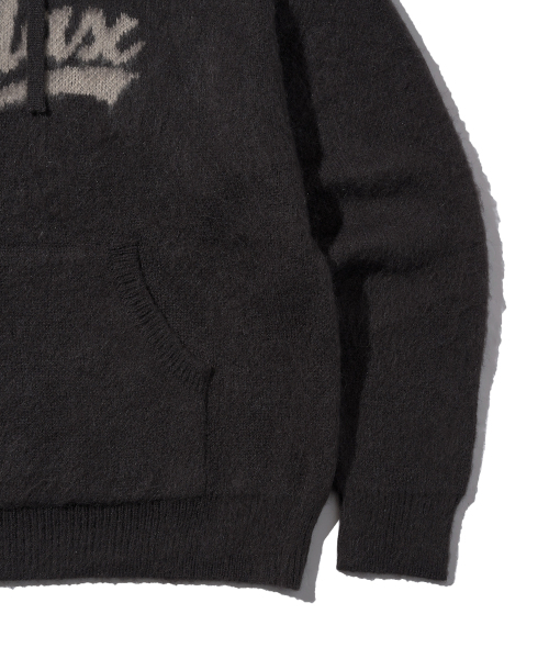 DISCUS ATHLETIC（ディスカス　アスレチック）の「モヘアリラックスロゴニットフードパーカー ダークブラウン（パーカー・レディース・その他・LARGE/MEDIUM/SMALL/X-LARGE）」の4枚目の写真