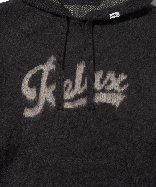 DISCUS ATHLETIC（ディスカス　アスレチック）の「モヘアリラックスロゴニットフードパーカー ダークブラウン（パーカー・レディース・その他・LARGE/MEDIUM/SMALL/X-LARGE）」の6枚目の写真