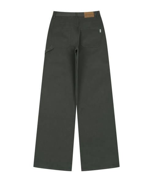 ORDINARY HOLIDAY（オーディナリー ホリデー）の「COTTON DOUBLE KNEE WIDE PANTS [CHARCOAL]（その他パンツ・レディース・その他・SMALL/MEDIUM）」の3枚目の写真