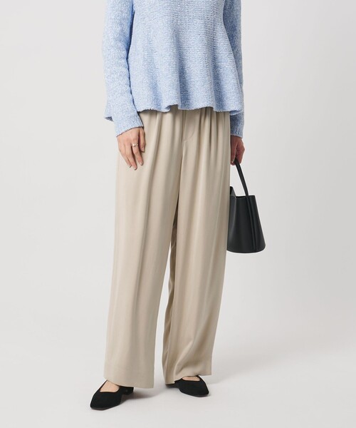 UNITED ARROWS(ユナイテッドアローズ)の「ドロスト イージーパンツ(その他パンツ・レディース・オフホワイト/ベージュ/ライム/ブラック・36/38/34)」の3枚目の写真